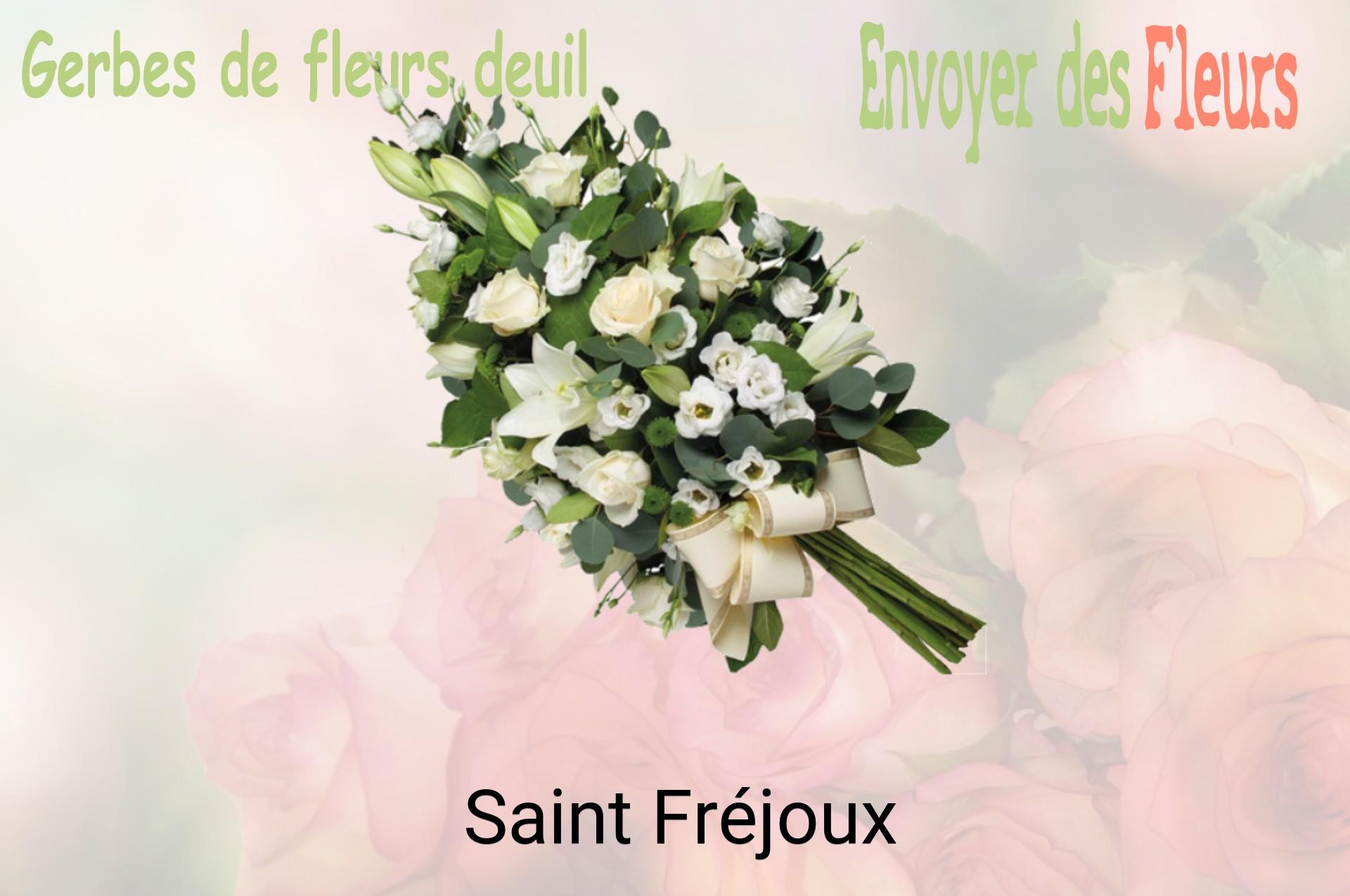 Gerbe de fleurs de deuil livrée à Saint-Fréjoux
